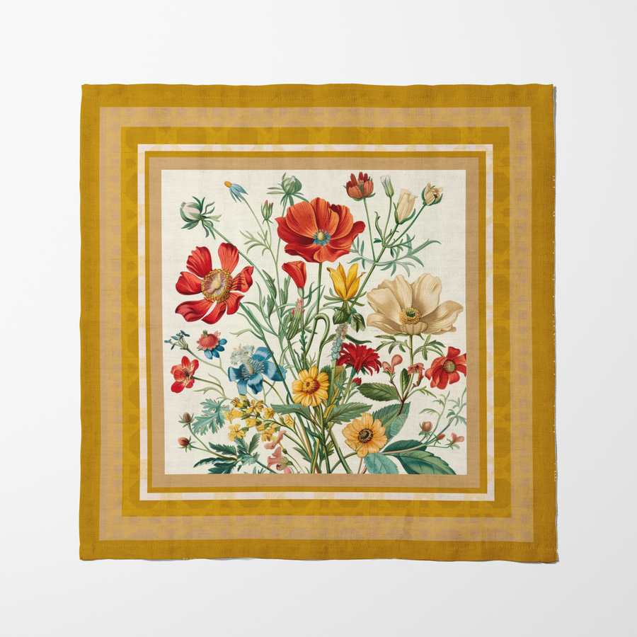 VINTAGE FLOWERS BOUQUET NAPKIN