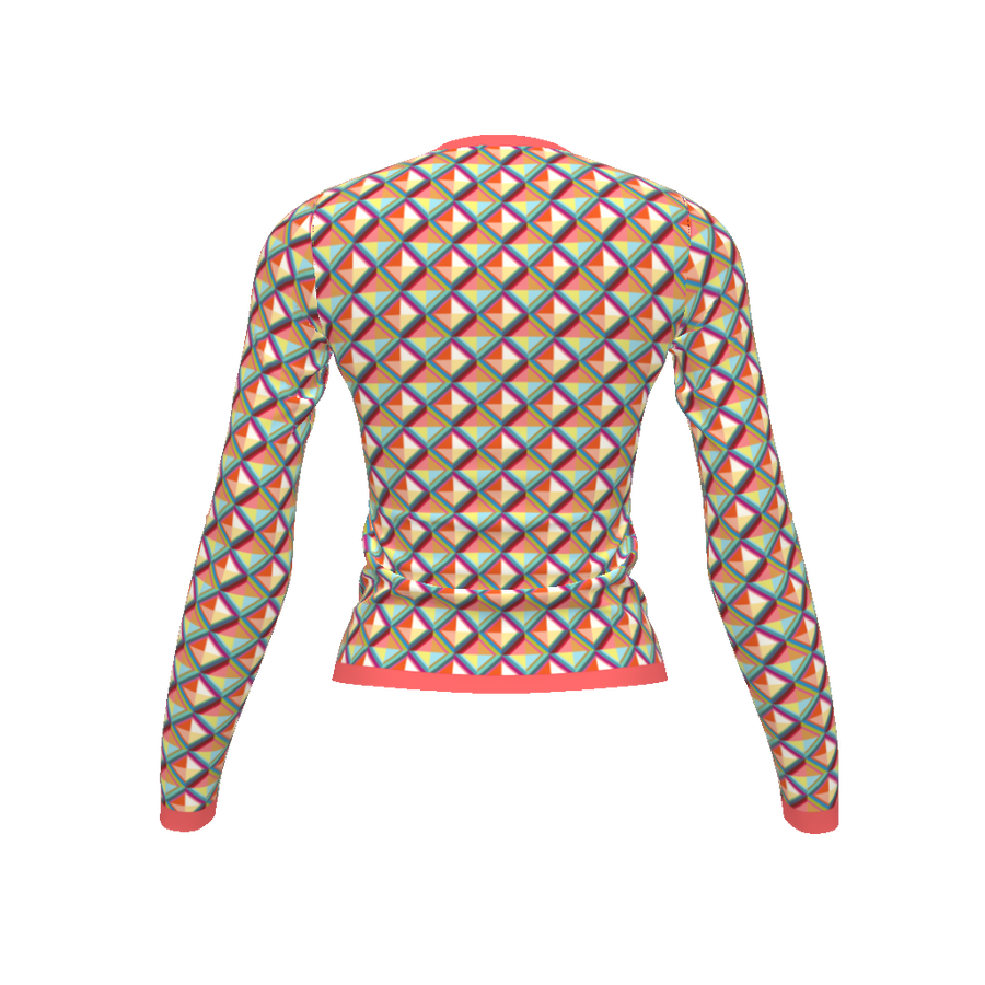 LONG SLEEVE TRIANGULAR PRINT T-SHIRT