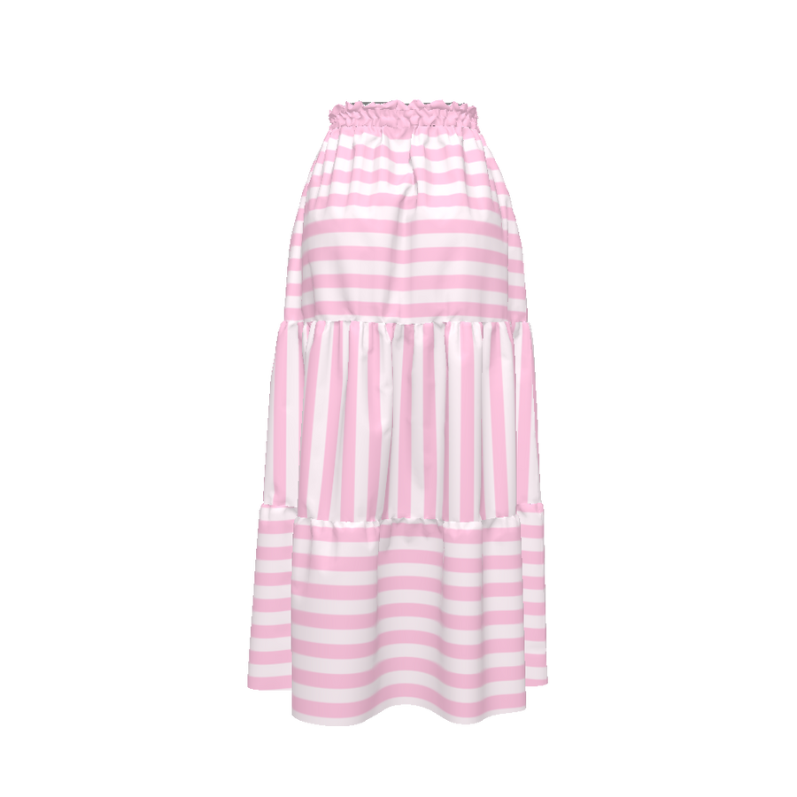 PINK STRIPES PRAIRIE SKIRT