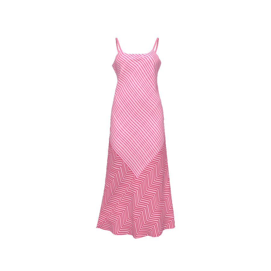 PINK STRIPES DRESS