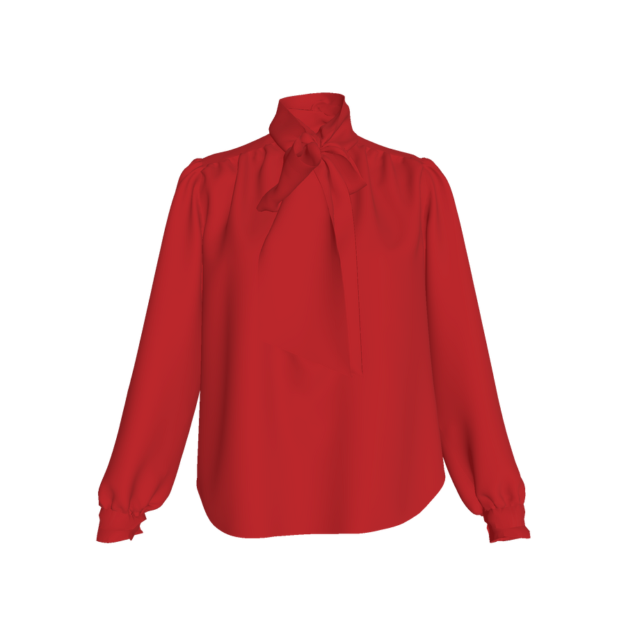 Red Bow Blouse