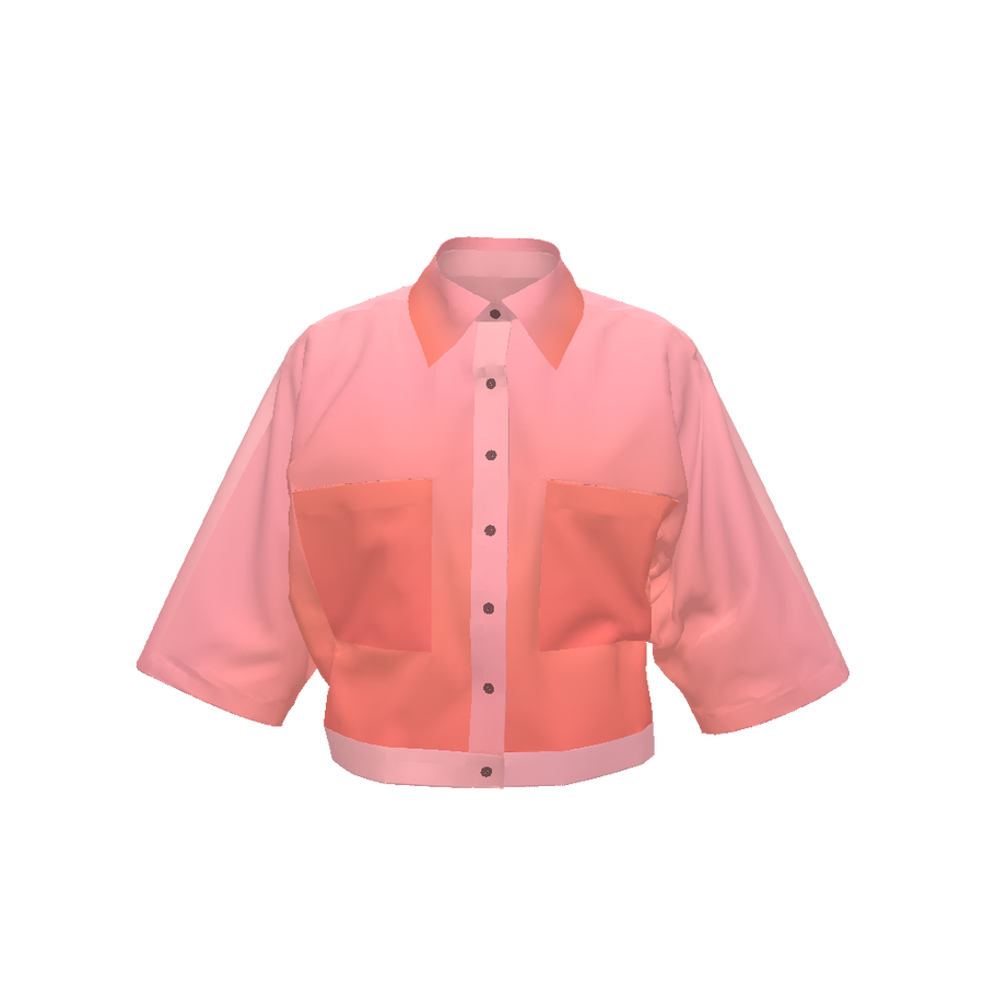 KIMONO SLEEVE SHIRT IN GRADIENT PINK