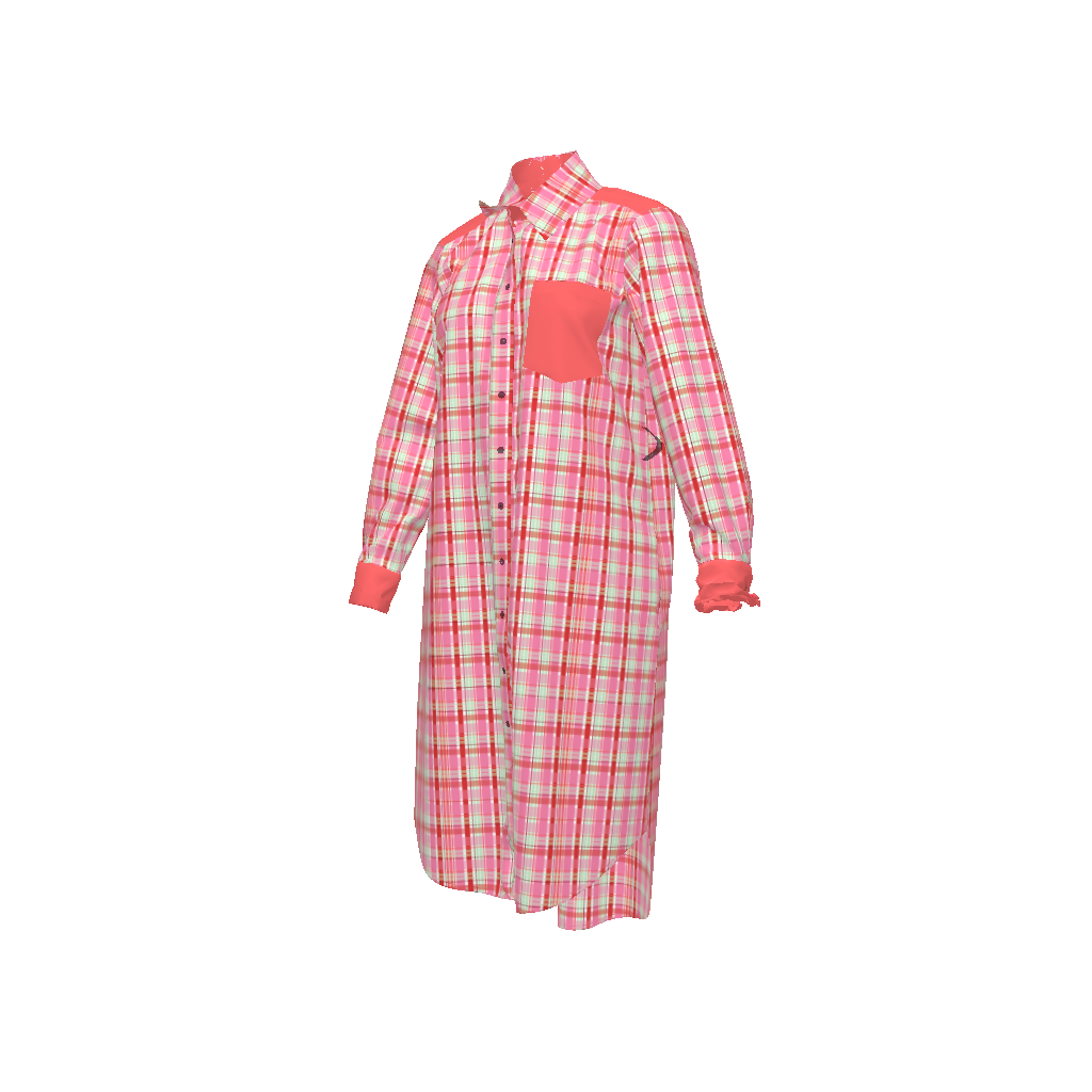 CHERRY SODA PLAID SHIRT DRESS