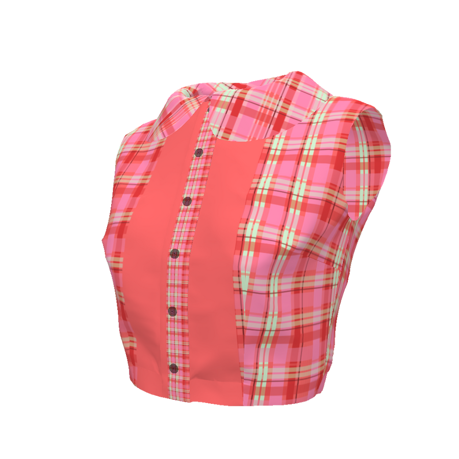 CHERRY SODA BABY COLLAR TOP