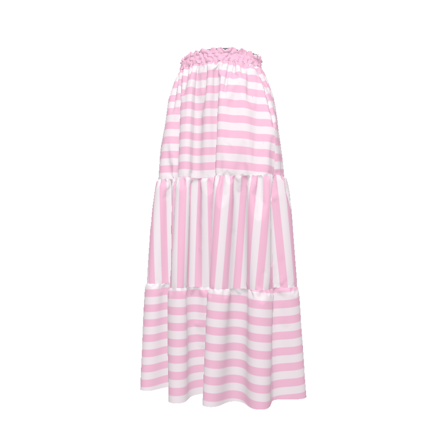 PINK STRIPES PRAIRIE SKIRT