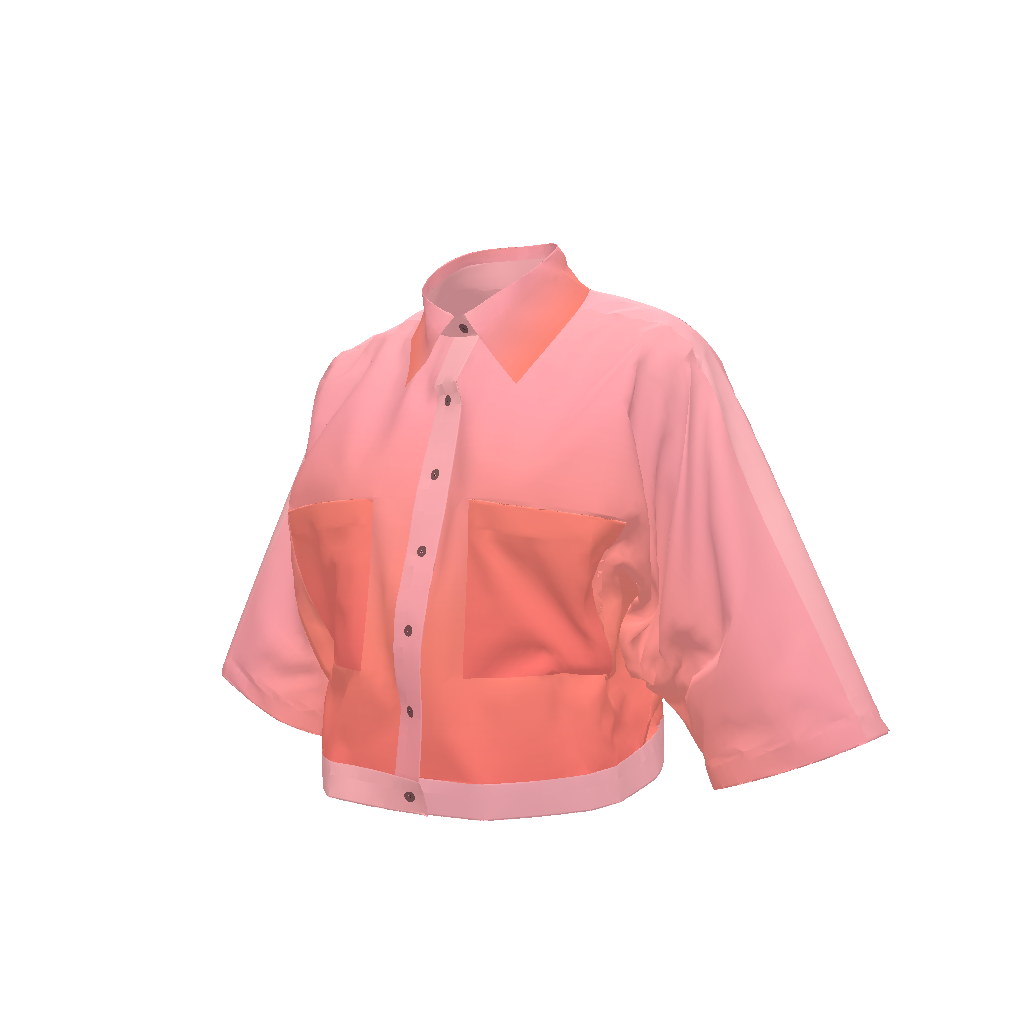 KIMONO SLEEVE SHIRT IN GRADIENT PINK