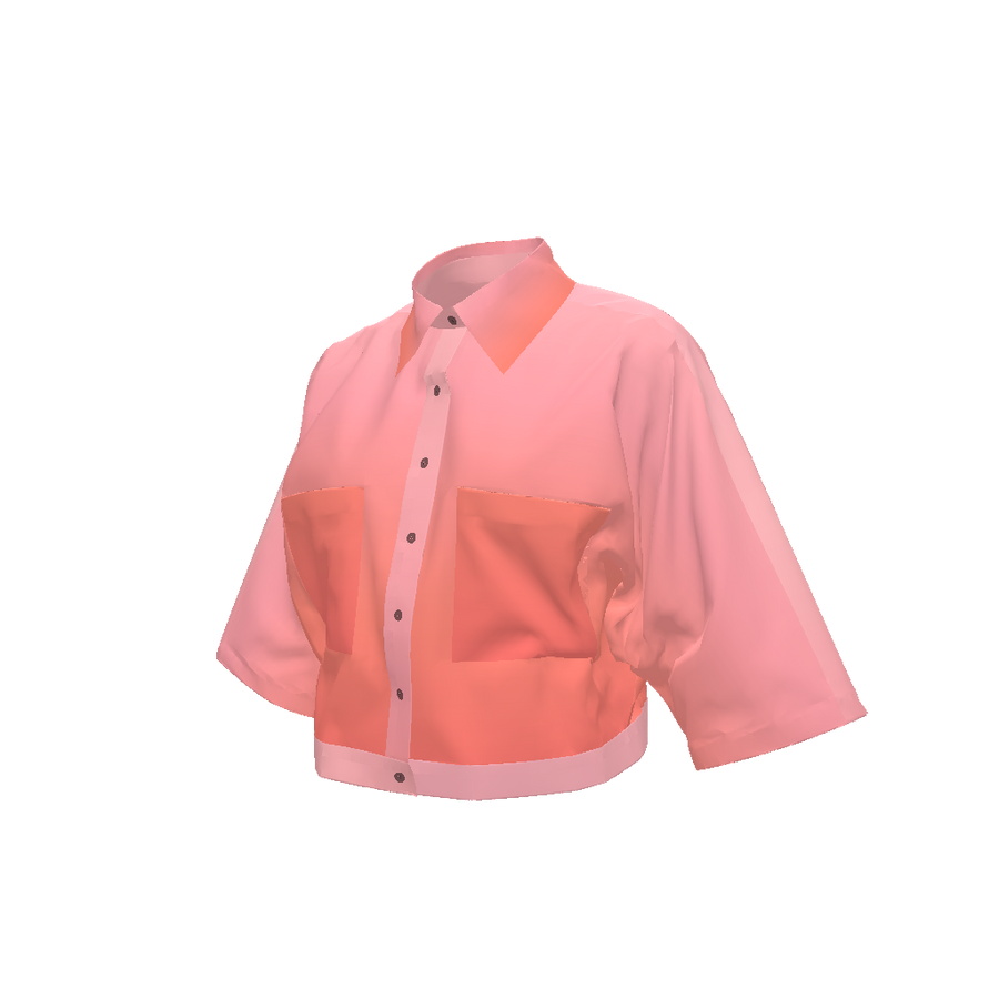 KIMONO SLEEVE SHIRT IN GRADIENT PINK