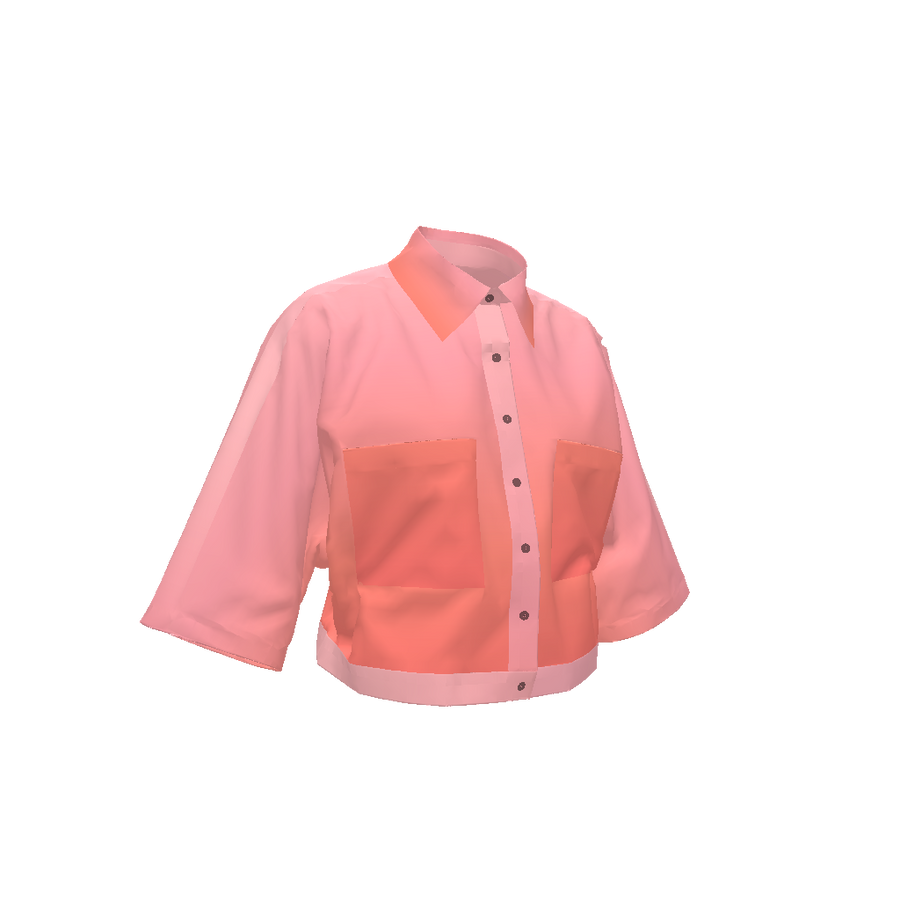 KIMONO SLEEVE SHIRT IN GRADIENT PINK