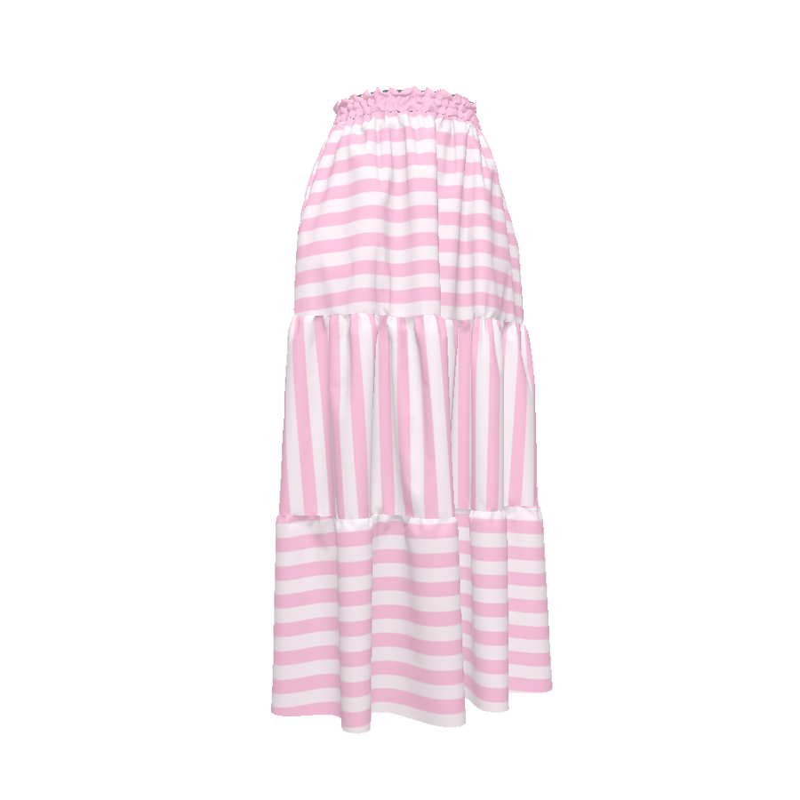 PINK STRIPES PRAIRIE SKIRT